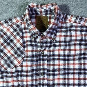 Over Under Men's Flannel‎ Shirt Small Button Up Long Sleeve Plaid Rod Gun Hiking